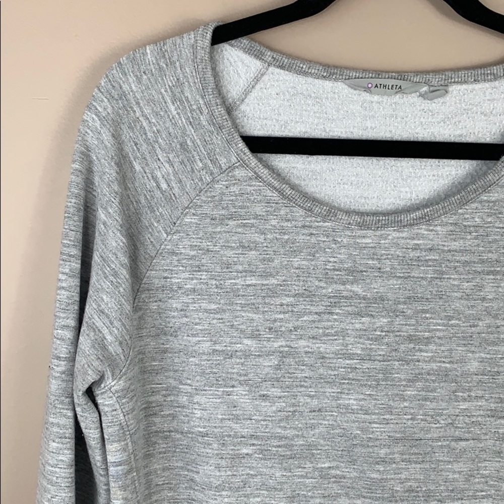 Athleta light gray super soft sweatshirt sz sm - Picture 2 of 5